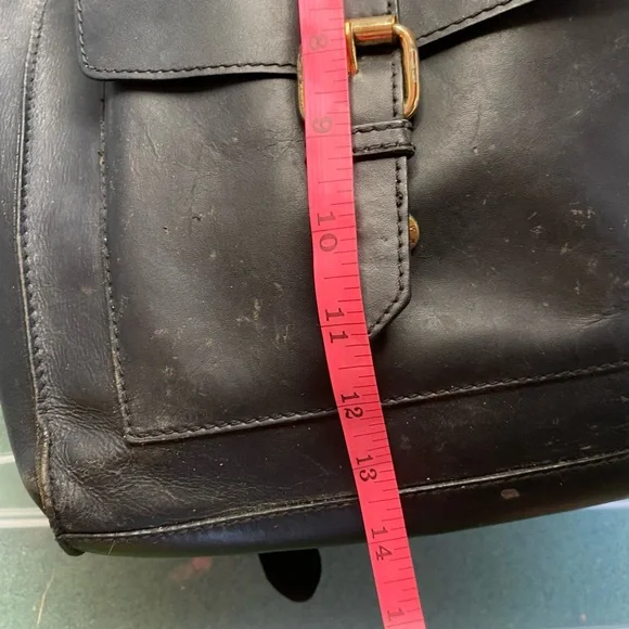 Asos black square leather backpack purse medium - Picture 6 of 10